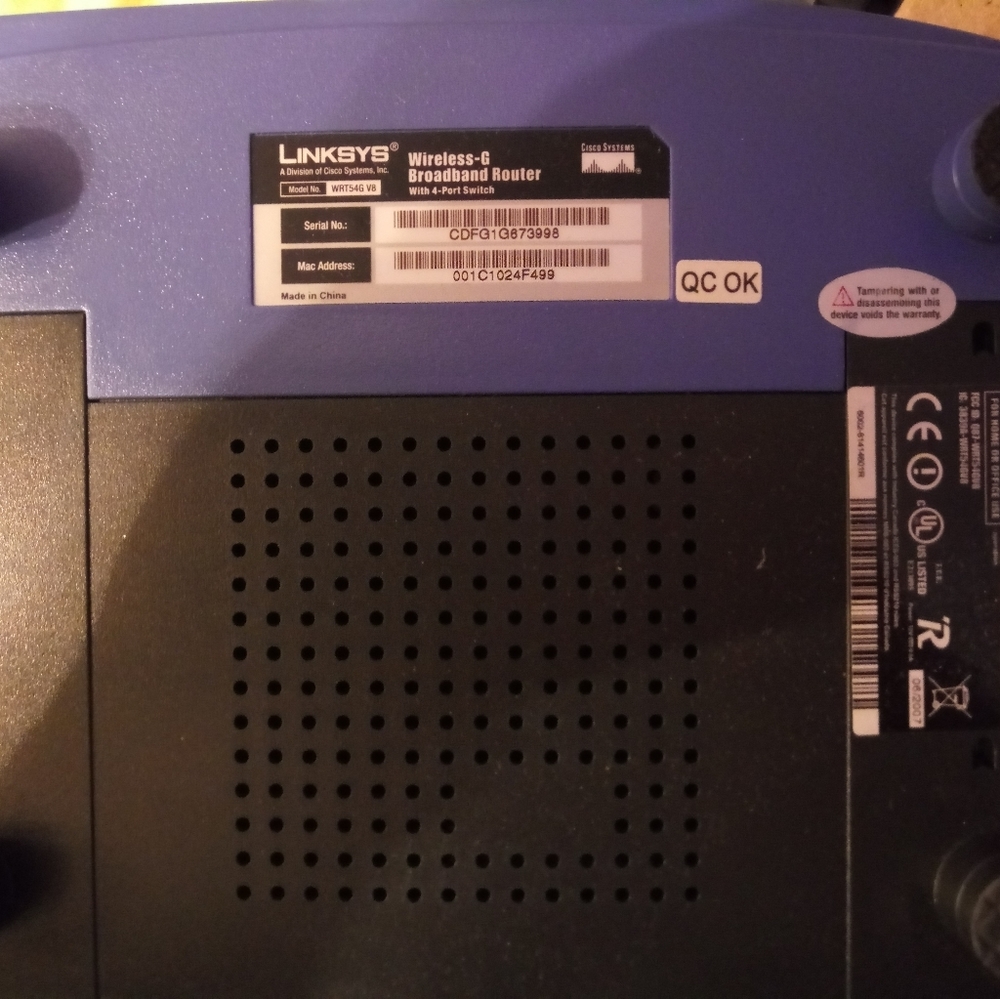 Linksys Wireless Router Model WRT54G - Picture 5 of 5